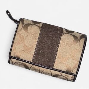 Coach Brown Signature Wallet (Fair Condition)